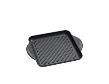 Le Creuset vierkante gietijzeren grillplaat - 24 cm - mat zwart
