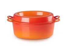 Le Creuset gietijzeren ovale Doufeu® 30 cm / 6.0 liter - oranjerood