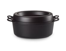 Le Creuset gietijzeren ovale Doufeu® 30 cm / 6.0 liter - mat zwart