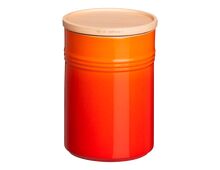 Le Creuset aardewerken voorraadpot XXL - 1.9 liter - oranjerood