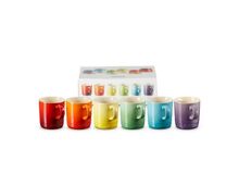 Le Creuset aardewerken koffiebeker set  - 0.20 liter - regenboog