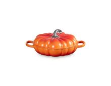 Le Creuset gietijzeren pompoen campagnard 28cm / 2.5 liter - oranjerood