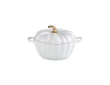 Le Creuset gietijzeren pompoen braad- stoofpan 24cm - wit