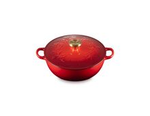 Le Creuset gietijzeren marmite - 26 cm / 4.1 liter - Holly - kersenrood