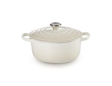 Le Creuset gietijzeren ronde braadpan 22 cm / 3.3 liter - meringue