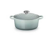 Le Creuset gietijzeren ronde braadpan 24 cm / 4.2 liter - sea salt