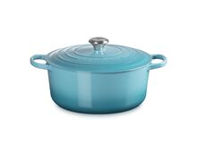 Le Creuset gietijzeren ronde braadpan 28 cm / 6.7 liter - caribbean blue
