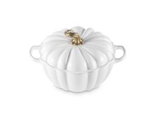 Le Creuset gietijzeren pompoen braad- stoofpan 24cm - wit