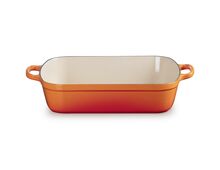 Le Creuset gietijzeren braadslede 37cm x 29cm / 6.6 liter - oranjerood