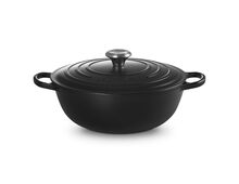 Le Creuset gietijzeren marmite - 28 cm / 4.9 liter -  mat zwart