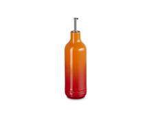 Le Creuset aardewerken olijfolie fles - 0.6liter - oranjerood