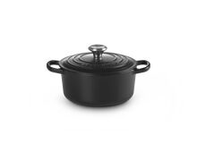 Le Creuset gietijzeren ronde braadpan 18 cm / 1.8 liter - mat zwart