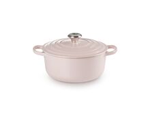 Le Creuset gietijzeren ronde braadpan 20 cm / 2.4 liter - shell pink