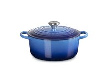 Le Creuset gietijzeren ronde braadpan 24 cm / 4.2 liter - azure
