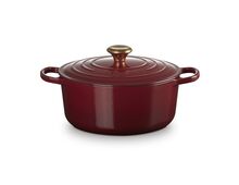 Le Creuset gietijzeren ronde braadpan 26 cm / 5.3 liter - garnet