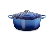 Le Creuset gietijzeren ronde braadpan 28 cm / 6.7 liter - azure