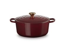 Le Creuset gietijzeren ronde braadpan 28 cm / 6.7 liter - garnet