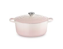 Le Creuset gietijzeren ronde braadpan 28 cm / 6.7 liter - shell pink