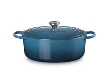 Le Creuset gietijzeren ovale braadpan 31 cm / 6.3 liter - deep teal