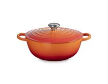 Le Creuset gietijzeren marmite - 26 cm / 4.1 liter - oranjerood