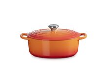 Le Creuset gietijzeren ovale braadpan - 27 cm / 4.1 liter - oranjerood