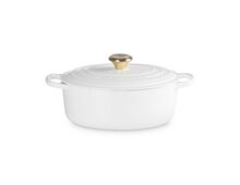 Le Creuset gietijzeren ovale braadpan - 27 cm / 4.1 liter - wit