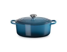 Le Creuset gietijzeren ovale braadpan - 29 cm / 4.7 liter - deep teal
