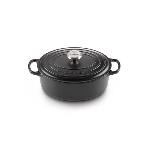 Le Creuset gietijzeren ovale braadpan 35 cm / 8.9 liter - mat zwart