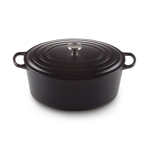 Le Creuset gietijzeren ovale braadpan 40 cm / 13.9 liter - mat zwart