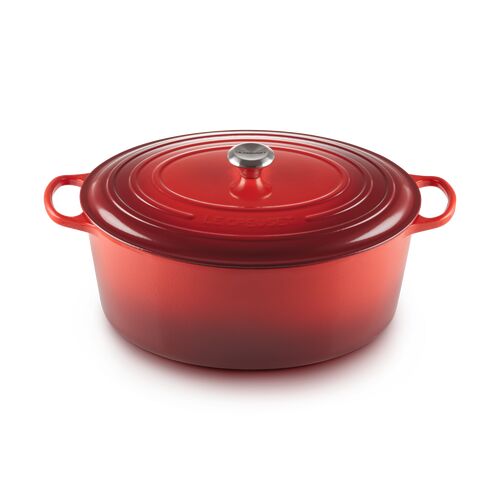 Le Creuset gietijzeren ovale braadpan 40 cm / 13.9 liter - kersenrood
