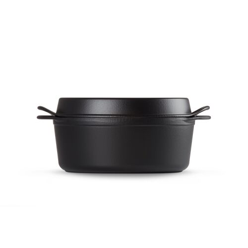 Le Creuset gietijzeren ovale Doufeu® 30 cm / 6.0 liter - mat zwart