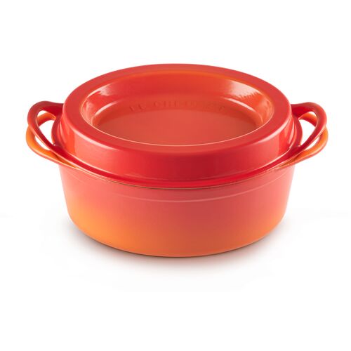 Le Creuset gietijzeren ovale Doufeu® 32 cm / 7.2 liter - oranjerood
