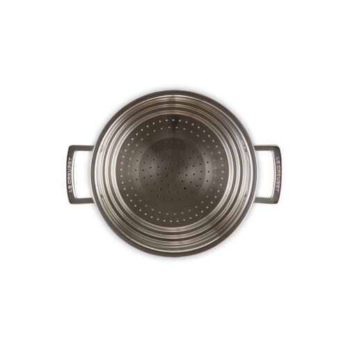 Multi Stoominzet in RVS met Glazen Deksel Zilver 24 cm