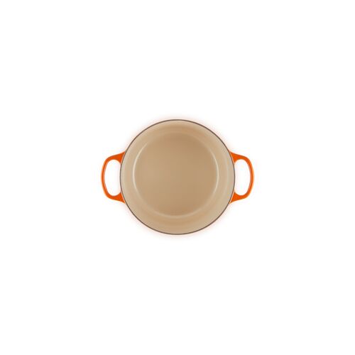 Le Creuset hoge gietijzeren ronde braadpan - 26 cm / 6.3 liter - oranjerood