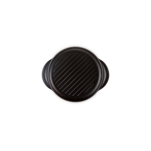 Le Creuset gietijzeren ronde grillplaat - 25 cm - mat zwart