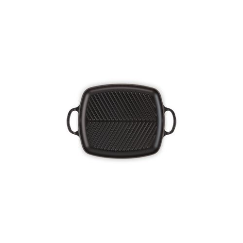 Le Creuset rechthoekige gietijzeren grillplaat - 30 cm - mat zwart