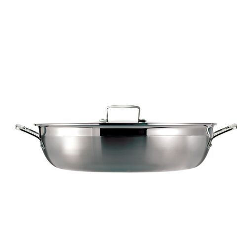 Le Creuset RVS provençaalse sauteerpan met anti-aanbaklaag en deksel - 30 cm / 4.8liter