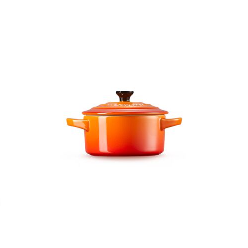 Le Creuset aardewerken mini-braadpan - 10 cm / 0.25 liter - oranjerood