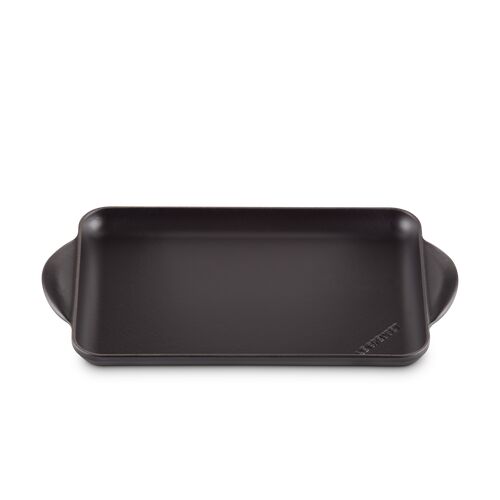 Le Creuset rechthoekige gietijzeren plancha - 32 cm - mat zwart