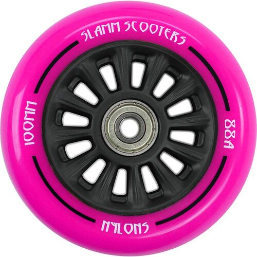 Slamm Nylon Core wiel - 100 mm - roze