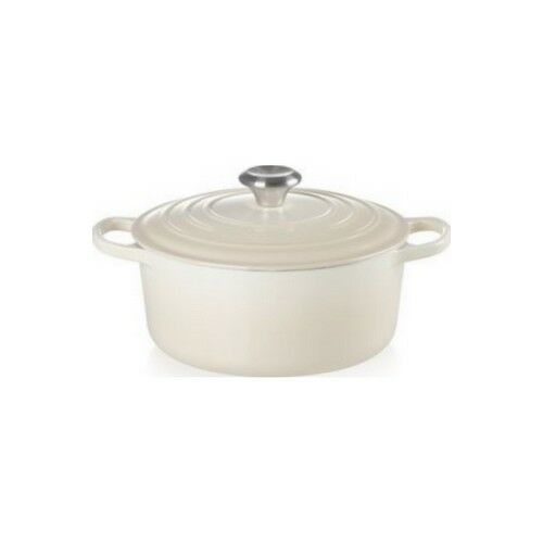 Le Creuset gietijzeren ronde braadpan 28 cm / 6.7 liter - meringue