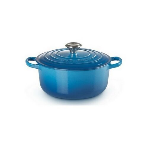 Le Creuset gietijzeren ronde braadpan 20 cm / 2.4 liter - marseille blauw
