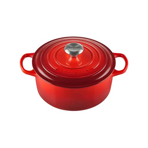 Le Creuset gietijzeren ronde braadpan 30 cm / 8.1 liter - kersenrood