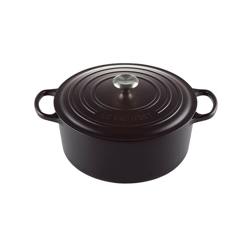 Le Creuset gietijzeren ronde braadpan 30 cm / 8.1 liter - mat zwart
