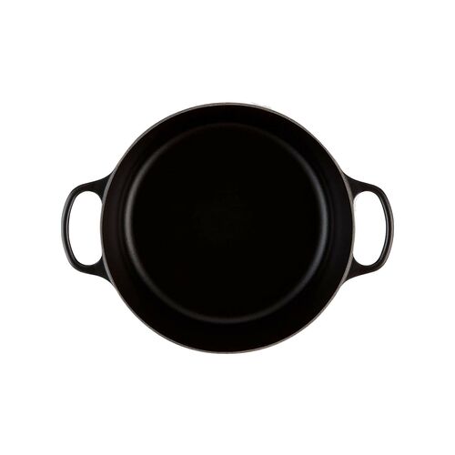 Le Creuset gietijzeren ronde braadpan 30 cm / 8.1 liter - mat zwart