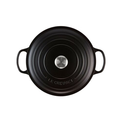 Le Creuset gietijzeren ronde braadpan 30 cm / 8.1 liter - mat zwart