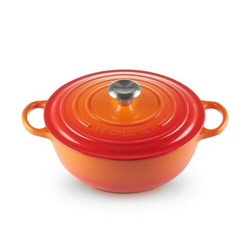 Le Creuset gietijzeren marmite - 32 cm / 7.0 liter - oranjerood