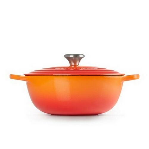 Le Creuset gietijzeren marmite - 26 cm / 4.1 liter - oranjerood