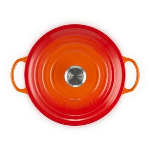 Le Creuset gietijzeren marmite - 26 cm / 4.1 liter - oranjerood