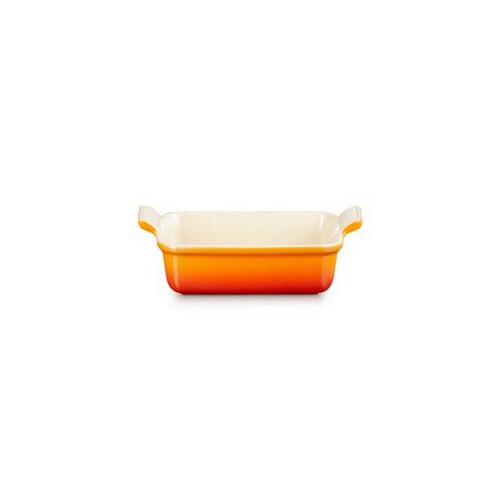 Le Creuset aardewerken rechthoekige ovenschaal - 19 cm / 1.1 liter - oranjerood